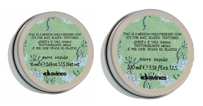 Davines (Давинес) Эластик-гель для матовых подвижных текстур (More Inside Medium Hold Finishing Gum), 75/100 мл.
